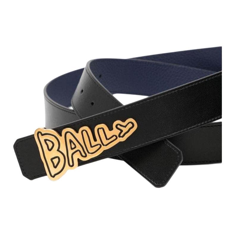 Ремень BALLY Ремни из телячьей кожи Мужские Черные Ширина 3,5 см - изображение 3