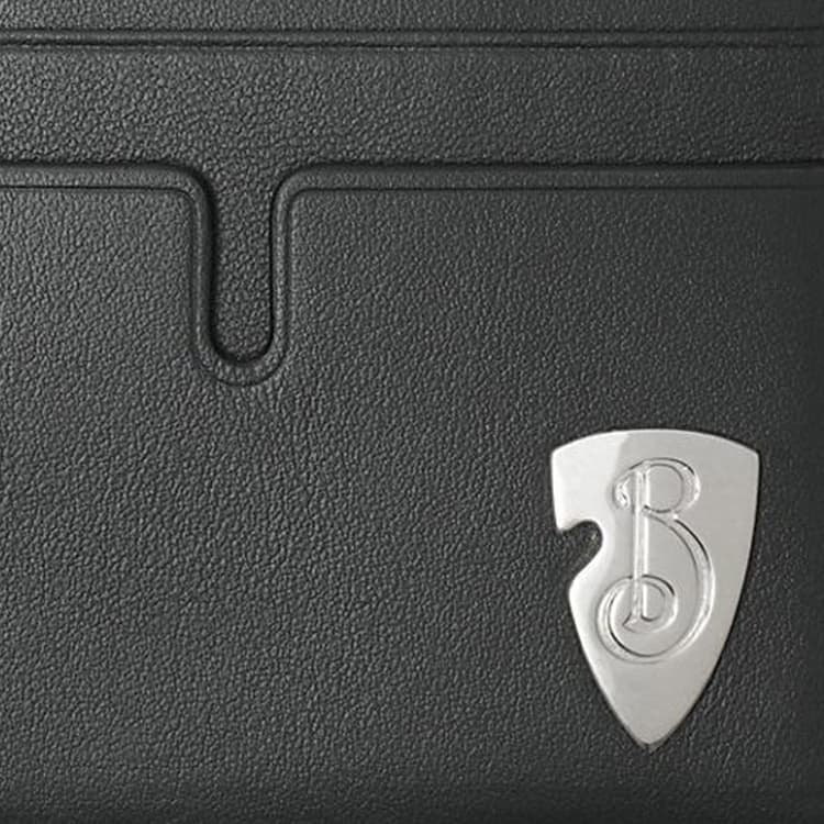 Картхолдер burberry Shield Гладкий Телячья кожа Визитницы Мужской Черный - изображение 3
