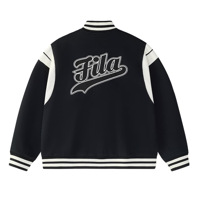 Бомбер FILA FUSION Бейсбольная куртка Унисекс Глубокий черный - изображение 2