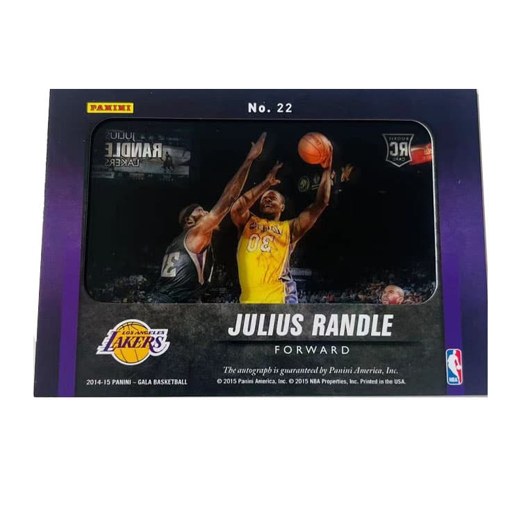 Коллекционные карточки PANINI 2014 15 Баскетбол NBA 14 15 Лейкерс Randle Новые звезды Rc Подпись Рефракционные спортивные карты 1 шт - изображение 2
