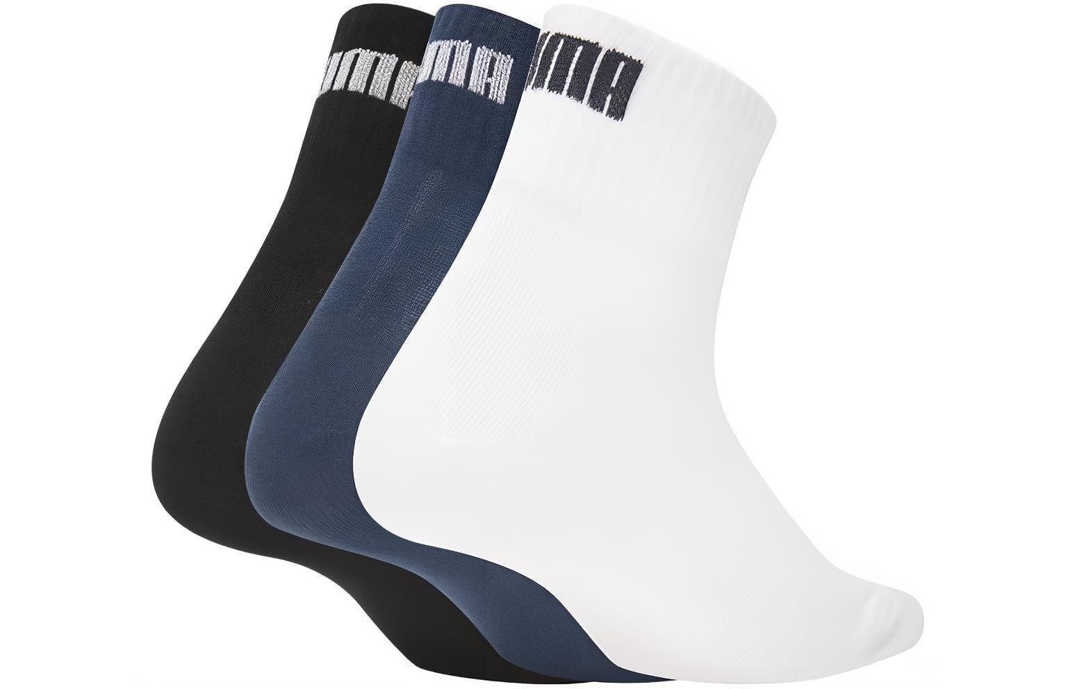 Носки PUMA 3 Pack (Морской Синий + Черный + Белый) Унисекс Носки Crew - изображение 2
