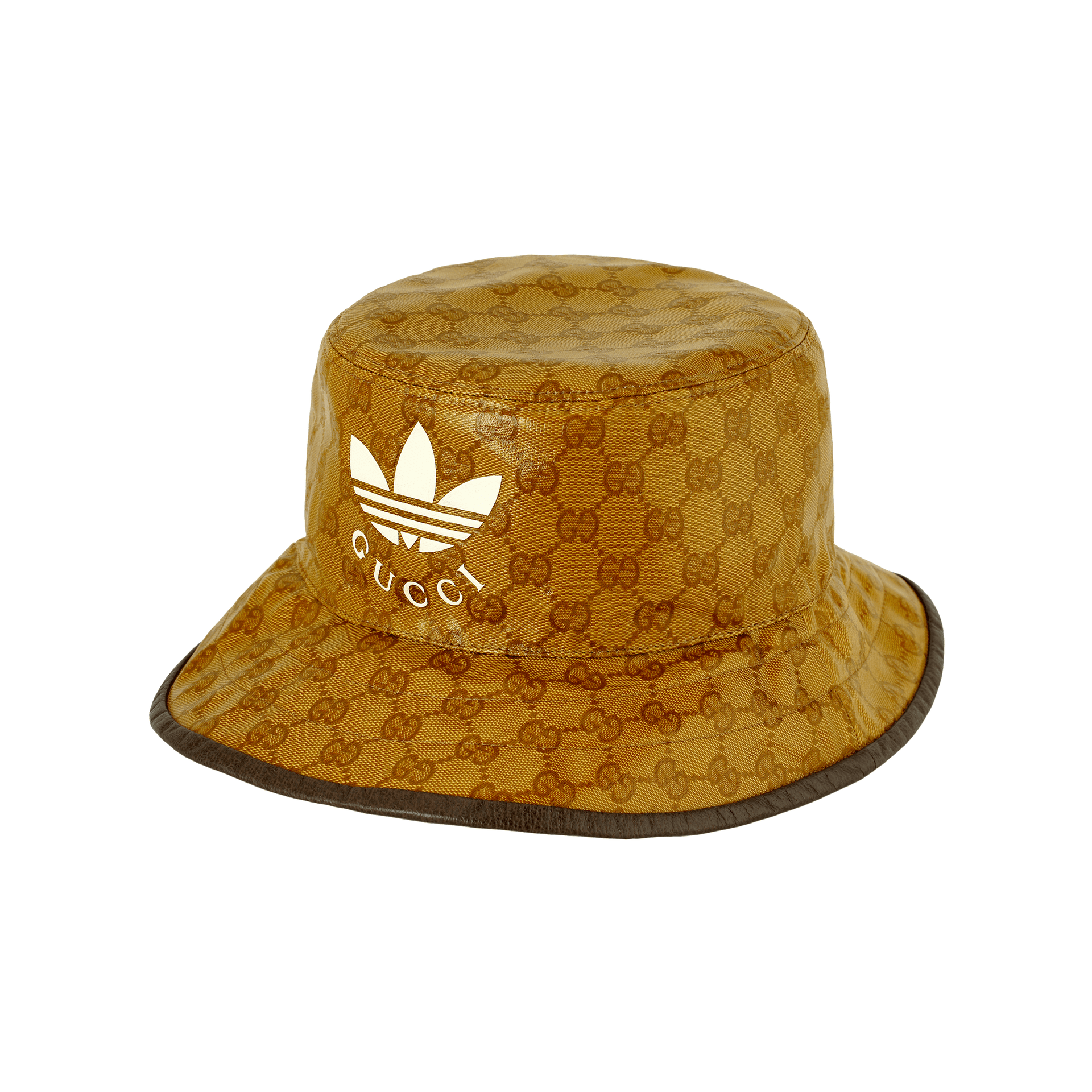Панама GUCCI x Adidas Crystal Canvas Bucket Hat Brown - изображение 2
