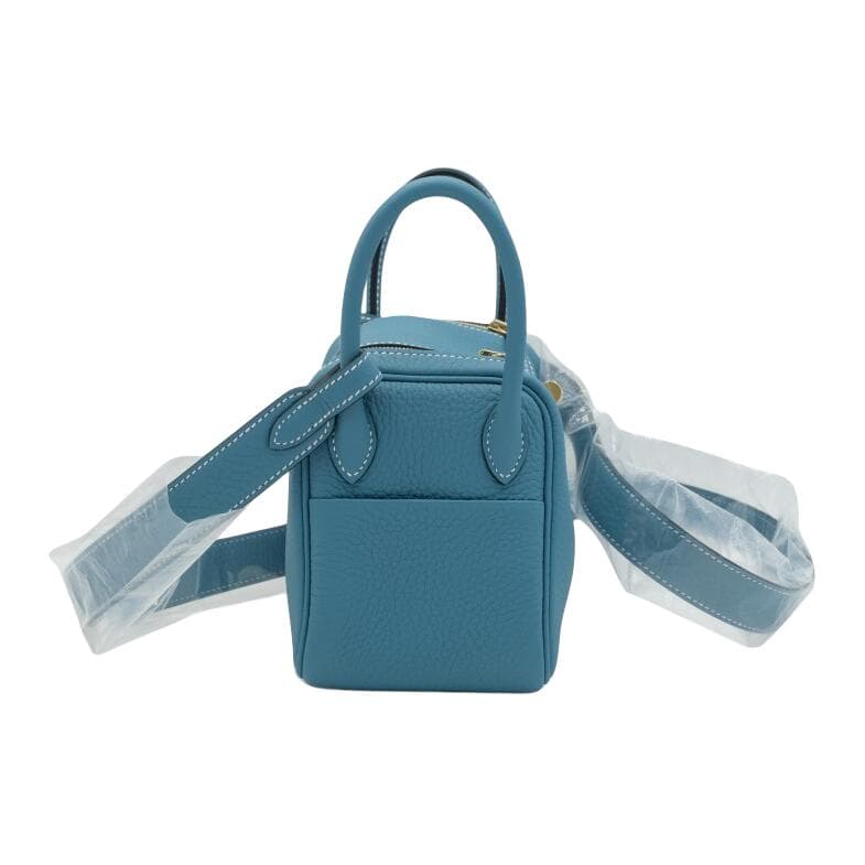 Сумка через плечо HERMES Lindy Clemence D2 NEW BLEU JEAN - изображение 3
