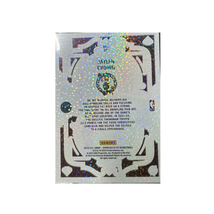 Коллекционные карточки PANINI Jaylen Коричневый Poker Карта Фильм Особенная Карта Спортивные карты 1 шт - изображение 2