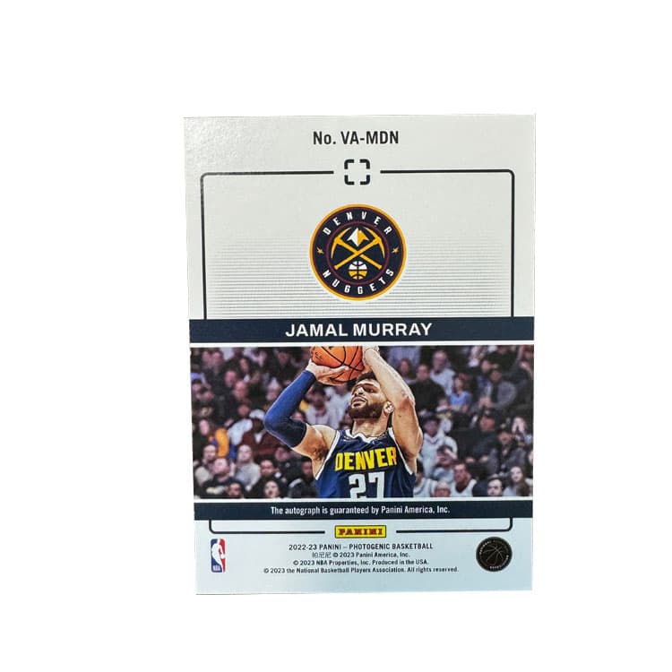 Коллекционные карточки PANINI Jamal Murray 2022 23 PhotoGenic Nuggets Подписанная спортивная карта 1 шт - изображение 2