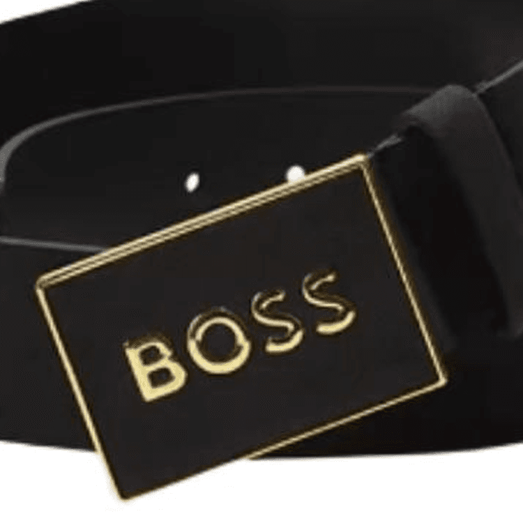 Ремень HUGO BOSS Ремни из коровьей кожи Мужской Черный Ширина 3,8 см - изображение 3