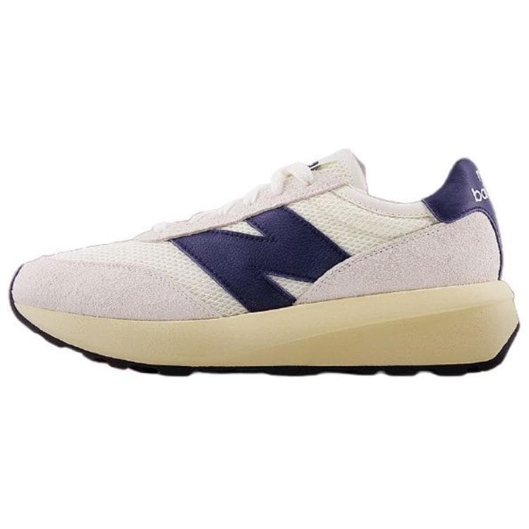 Кроссовки для бега New Balance 370 Удобные Устойчивые к истиранию Низкие Повседневные Беговые Кроссовки Унисекс Белые - изображение 1