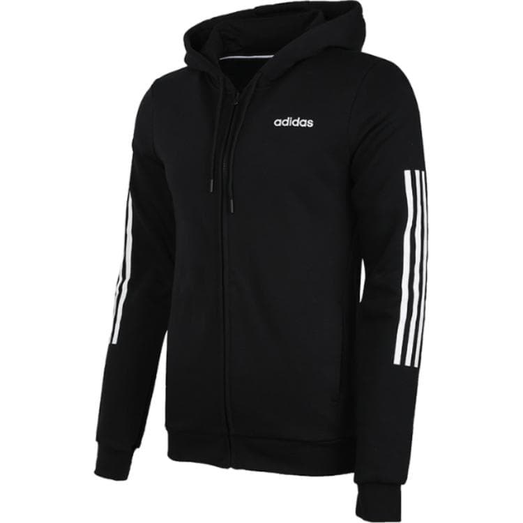 Куртка Adidas Neo M CE 3S ZIP HDY Logo Куртка с капюшоном Мужской Черный - изображение 3