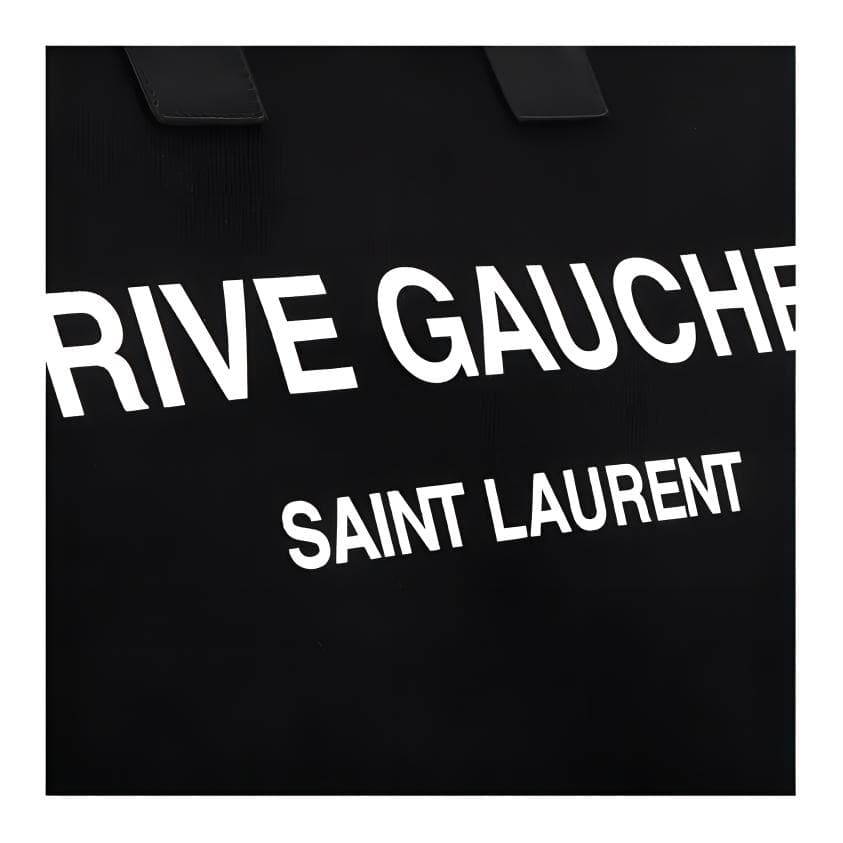 Сумка Saint Laurent YSL Logo Cotton Tote Large Black - изображение 4