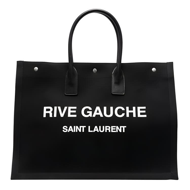 Сумка Saint Laurent YSL Logo Cotton Tote Large Black - изображение 1