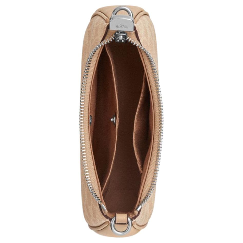 Мини-сумка COACH Teri Искусственная кожа с переработанной кожей Сумка через плечо маленькая женская молочно-чайная - изображение 2