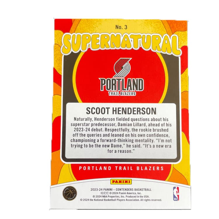 Коллекционные карточки PANINI 23 24 Шар Game Ticket Contenders SCOTT Henderson TIKA Игрок Карта Карта пройдет Through Спортивные карты 1 шт - изображение 2