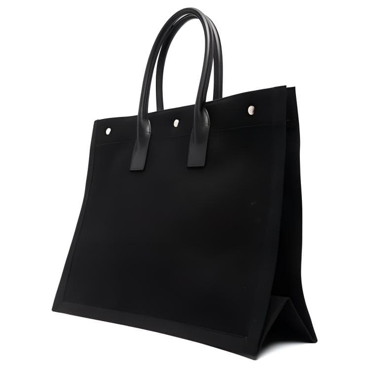 Сумка Saint Laurent YSL Logo Cotton Tote Large Black - изображение 3