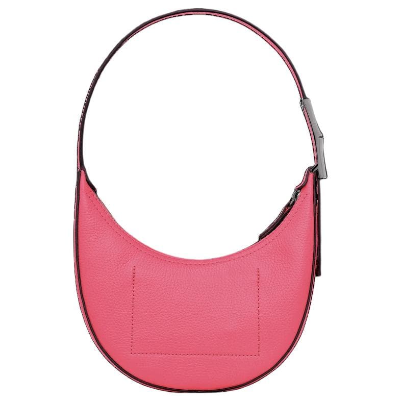 Мини-сумка LONGCHAMP Le Roseau Сумка из коровьей кожи Полумесяц Плечевая сумка Маленькая Женская Гранатово-красная - изображение 4