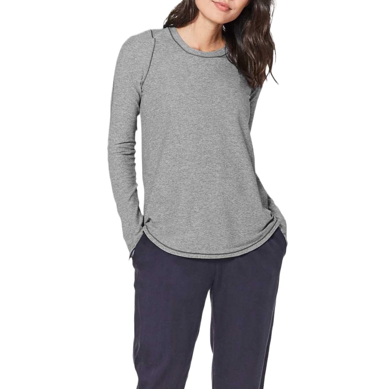 Футболка Lululemon Rulu™ Стандартная (Standard) T-рубашка Женская Дымчатый Серый - изображение 2