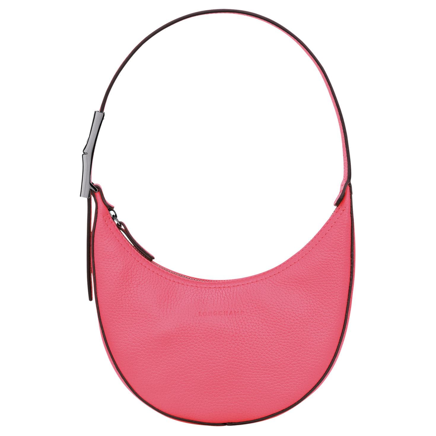 Мини-сумка LONGCHAMP Le Roseau Сумка из коровьей кожи Полумесяц Плечевая сумка Маленькая Женская Гранатово-красная - изображение 2