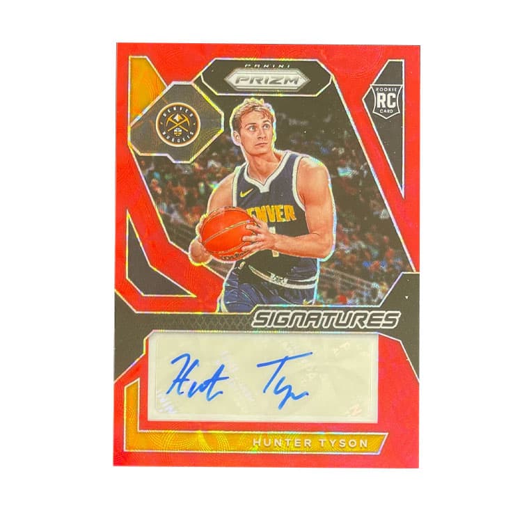 Коллекционные карточки PANINI 2023 24 Рекон Нуггетс Хантер Тайсон Новые Звезды Rc Красный Круг Автограф Карта - изображение 1