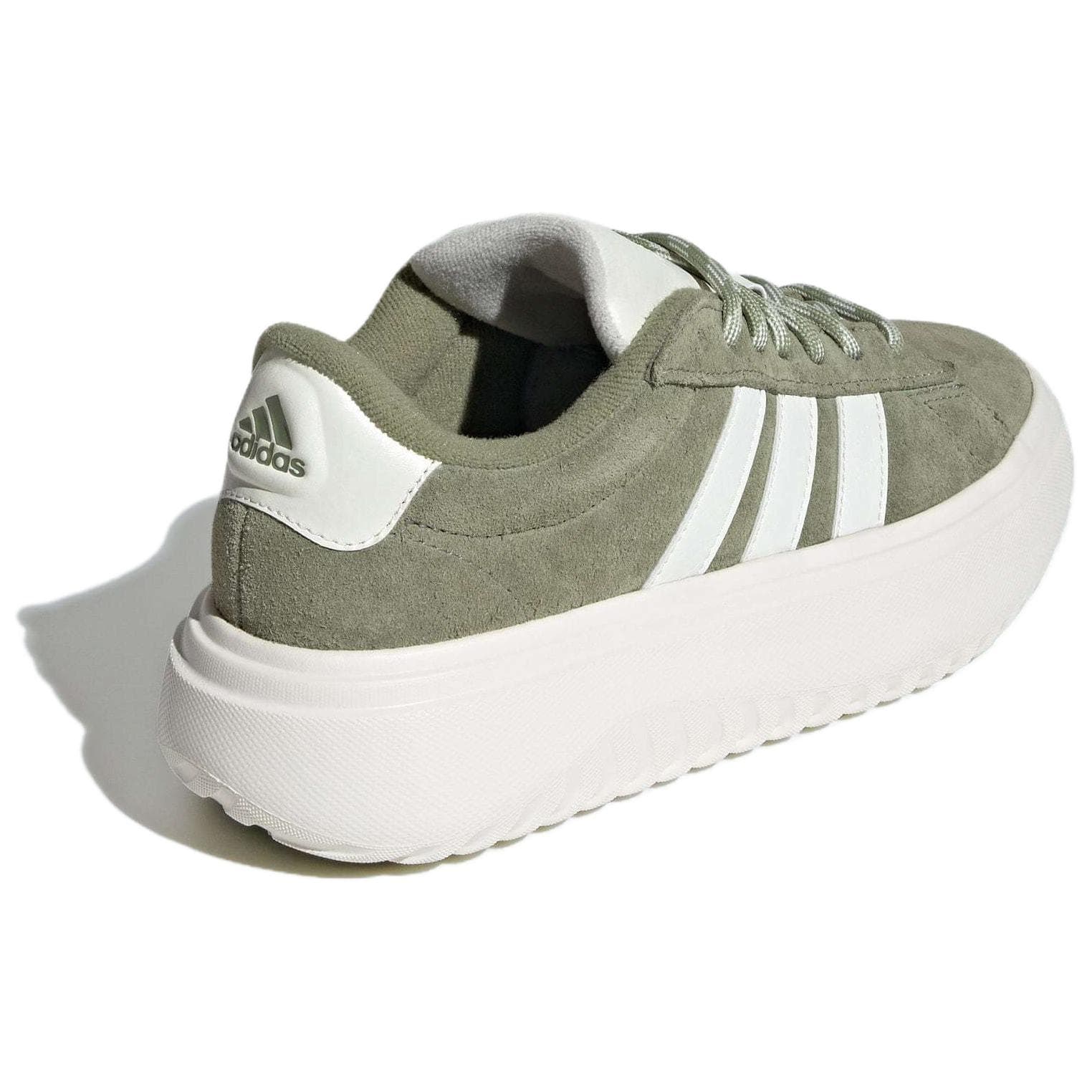 Кроссовки Adidas GRAND COURT PLATFORM Low Топ Повседневная обувь Женские Зеленый белый - изображение 4