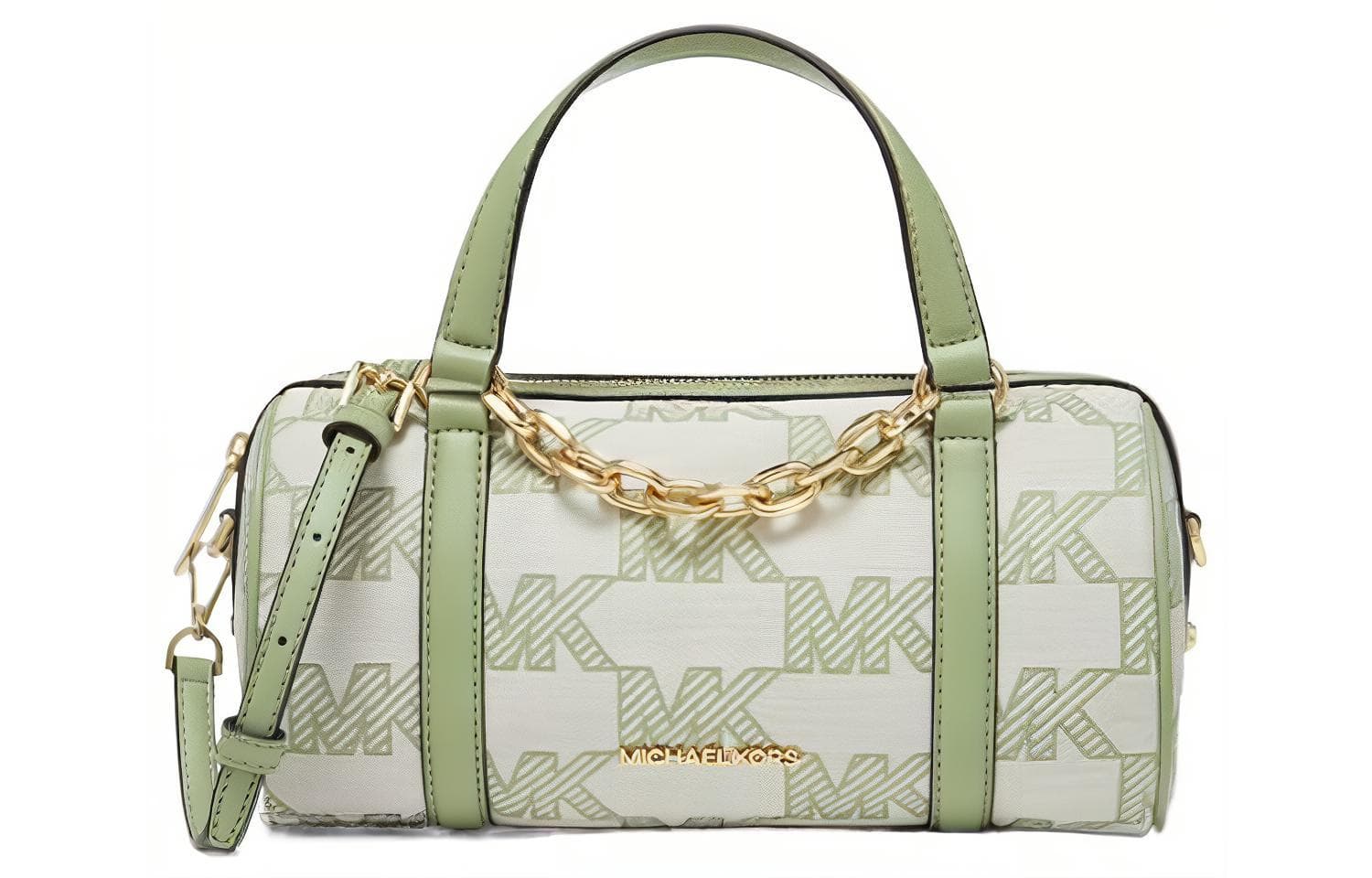 Сумка MICHAEL KORS Ткань + Искусственная кожа Бостон Сумка Сумка через плечо Сумка среднего размера Женская Зеленая - изображение 1