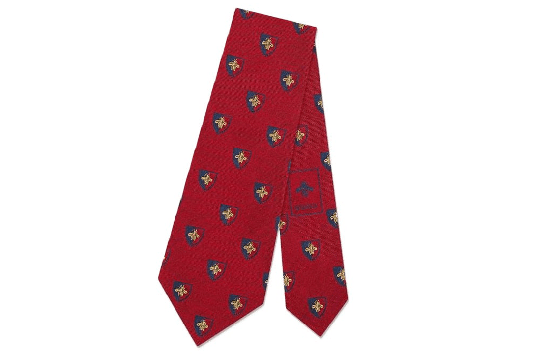 Галстук GUCCI Bee Tie Red Gift Box - изображение 2