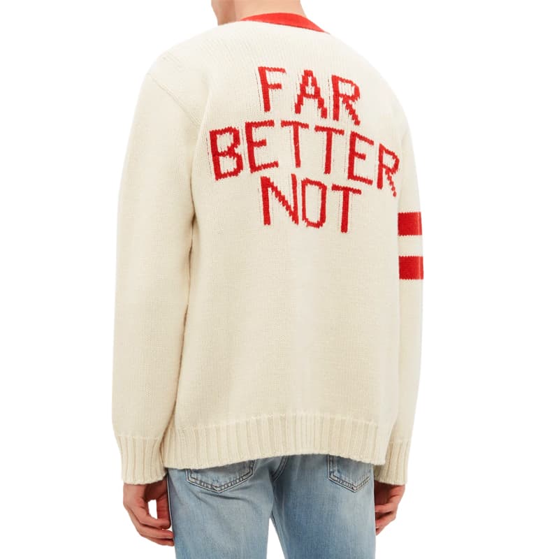 Кофта Gucci Embroidered Logo Knit Sweater White - изображение 6
