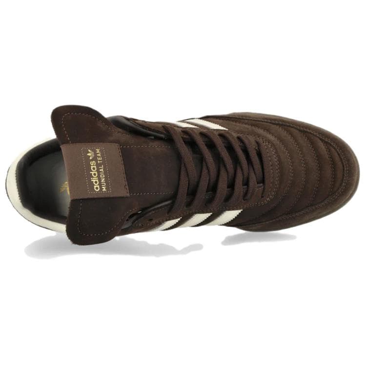 Кроссовки для футбола Adidas Originals Mundial Team Модный тренд Противоскользящие Устойчивые к истиранию Футбольные бутсы Унисекс Коричневый - изображение 3