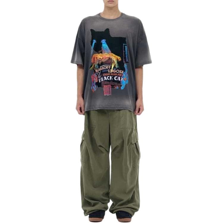 Футболка WE11DONE FW23 Cat Graphic T-Shirt Gray - изображение 2