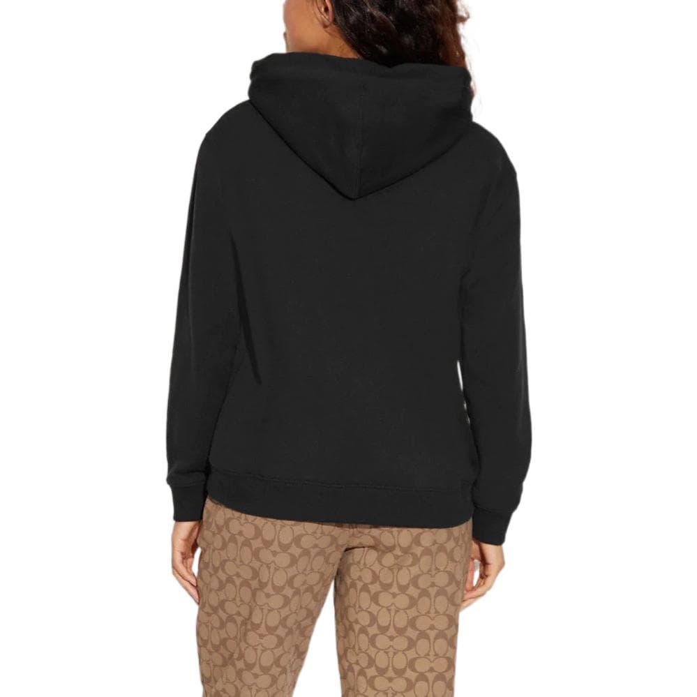 Худи COACH Logo Print Pullover Black - изображение 4
