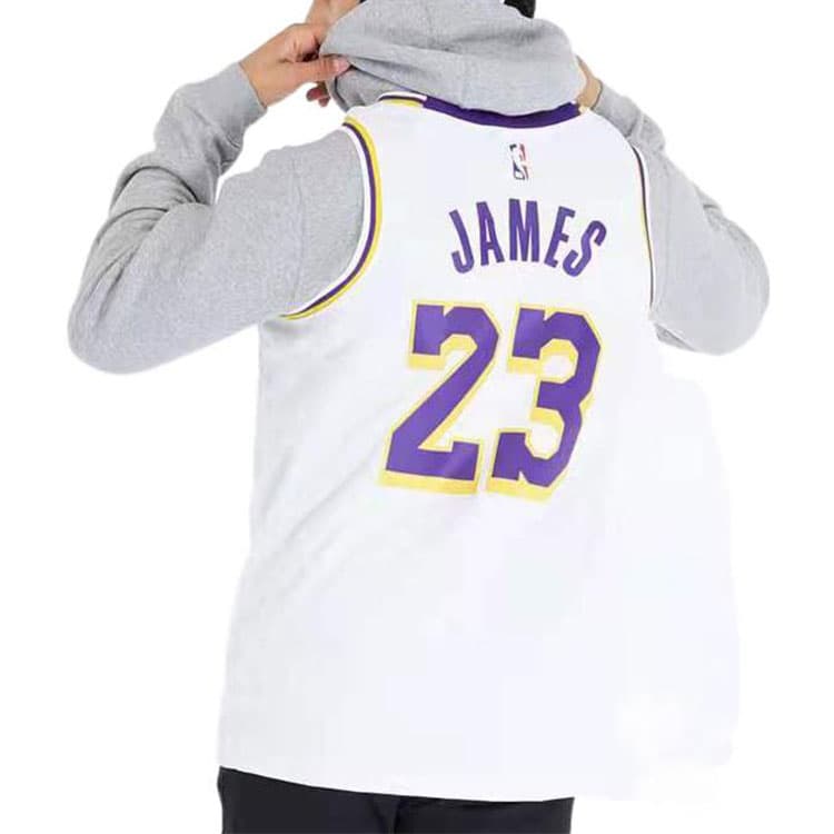 Баскетбольная майка Nike NBA Lakers LeBron James 23 Fan Jersey White - изображение 4