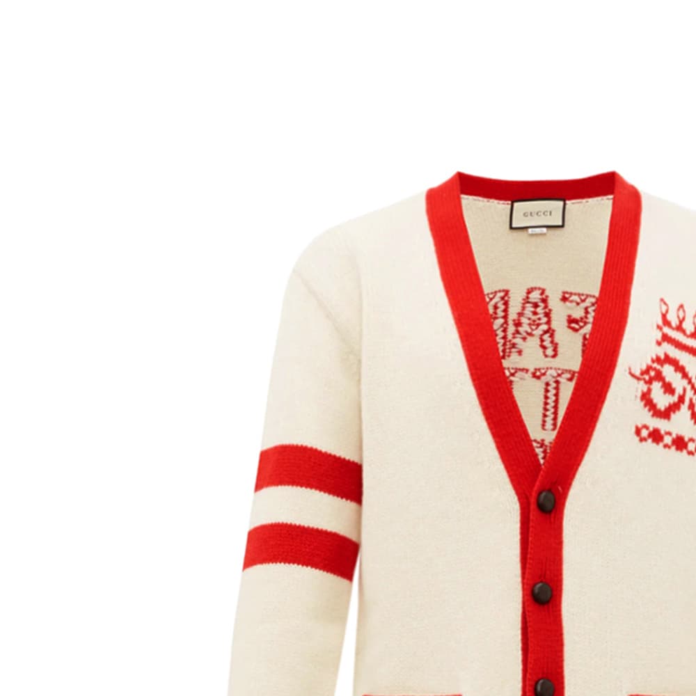 Кофта Gucci Embroidered Logo Knit Sweater White - изображение 3