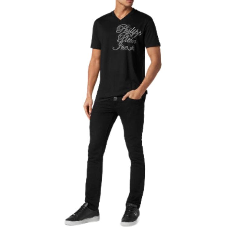Футболка PHILIPP PLEIN T-Shirt V Neck Ss Philipp Plein Tm VT - изображение 2
