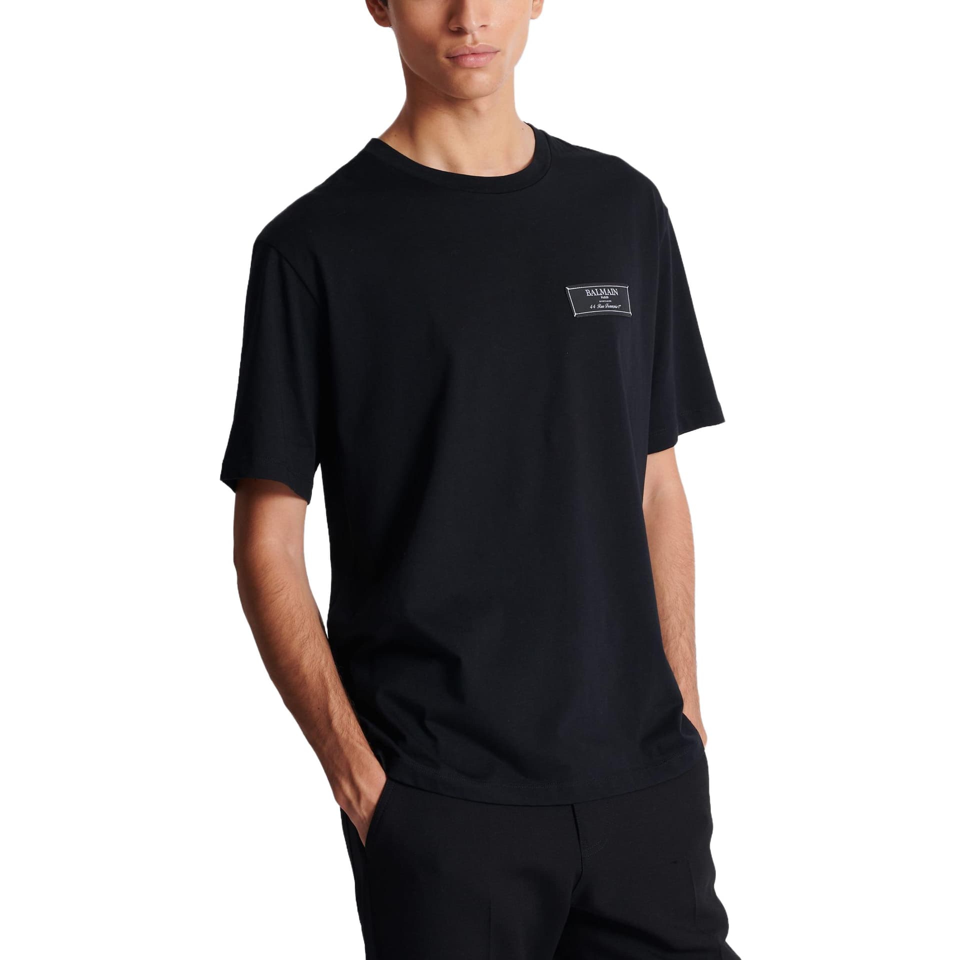 Футболка BALMAIN FW23 T-Shirt With Balmain Paris Label T - изображение 5