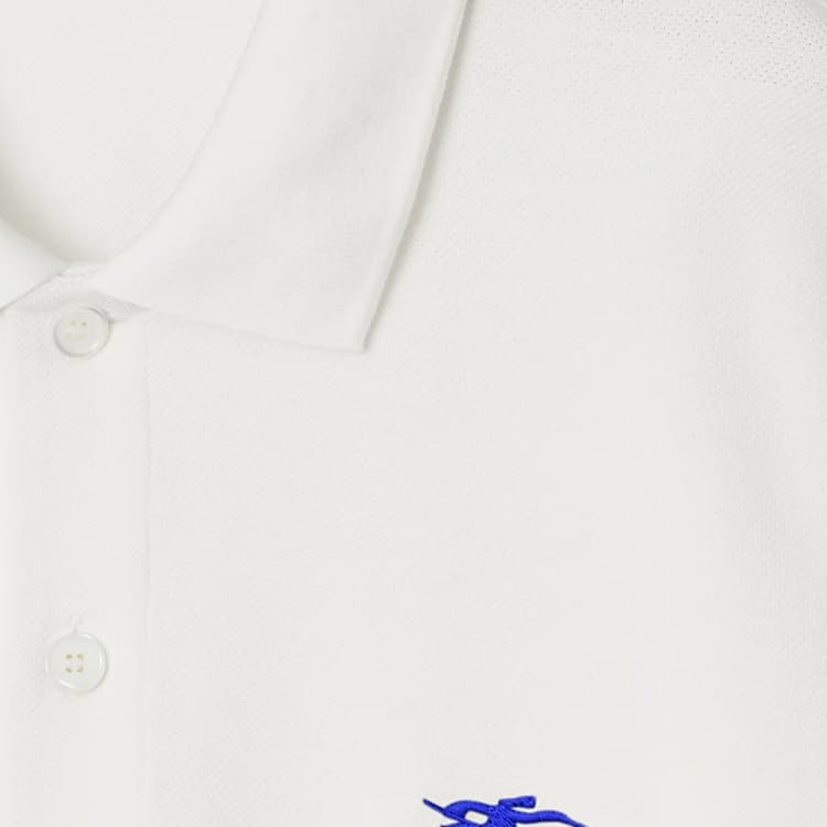 Поло Burberry Logo Print Polo Shirt Salt Crystal - изображение 7