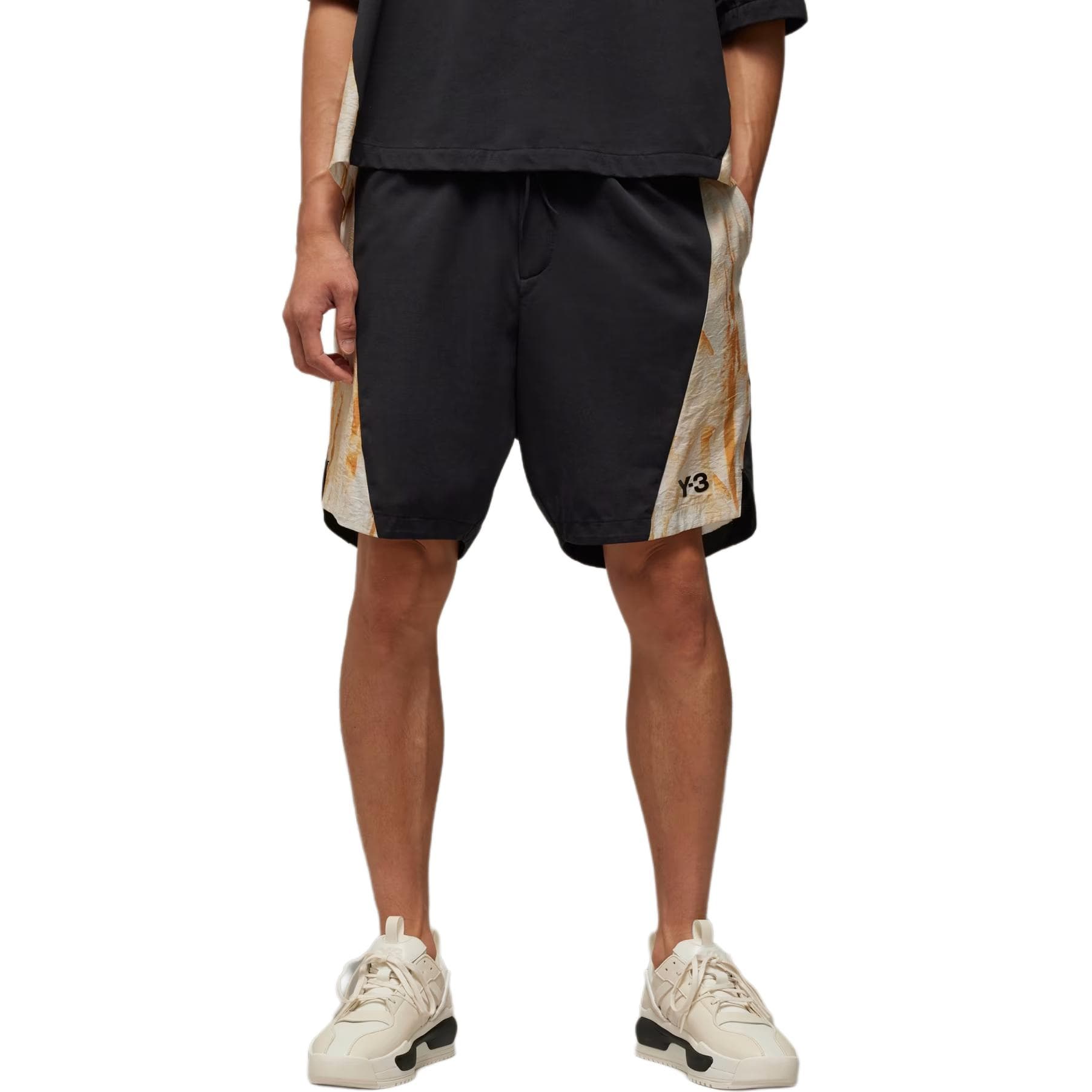 Шорты Y-3 Rust Dye Shorts Логотип Многоцветный Состаренный Экстра свободный Прямой фасон Повседневные шорты Мужской Многоцветный - изображение 2