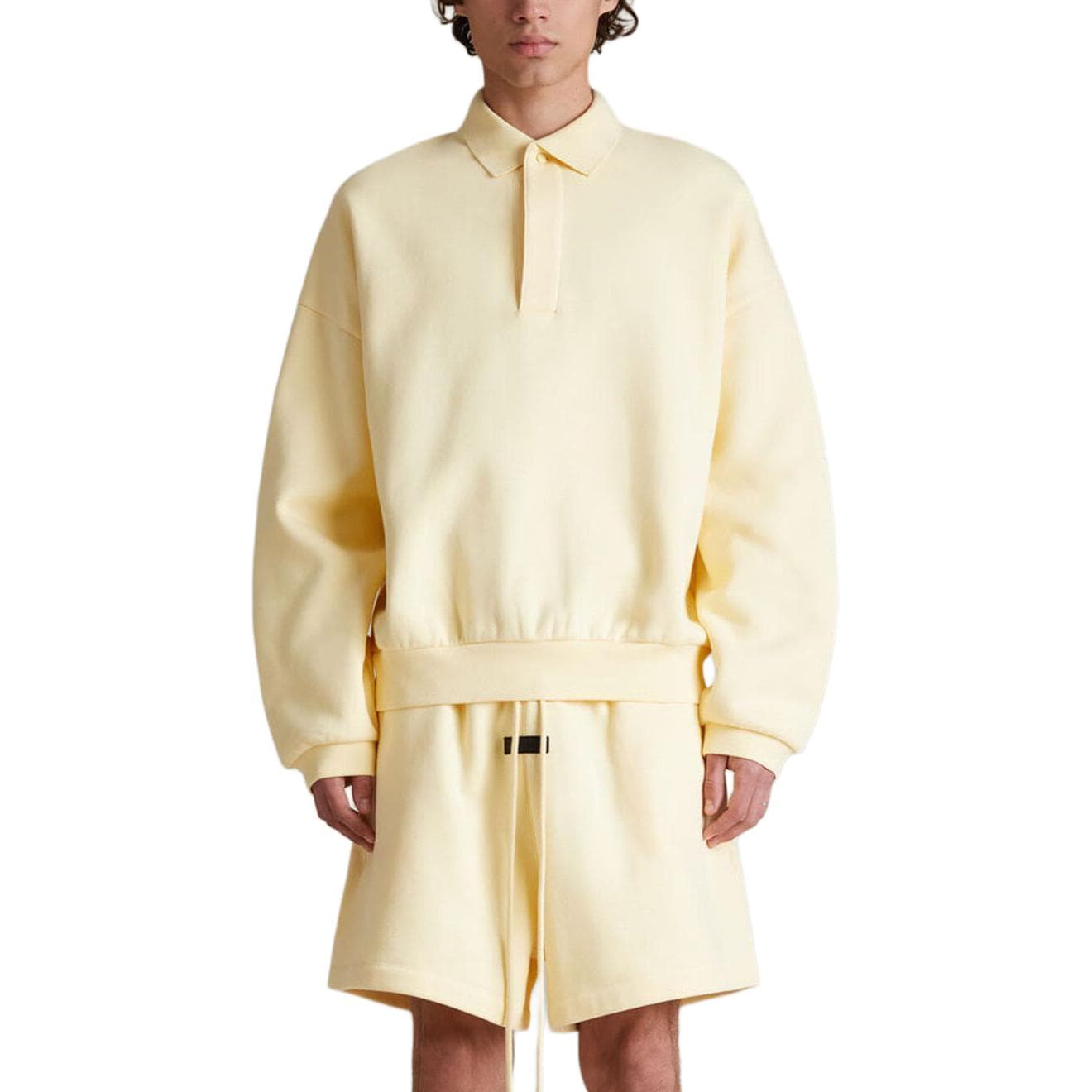 Кофта Fear of God Essentials SS24 Longsleeve Polo Polo GARDEN YELLOW - изображение 3