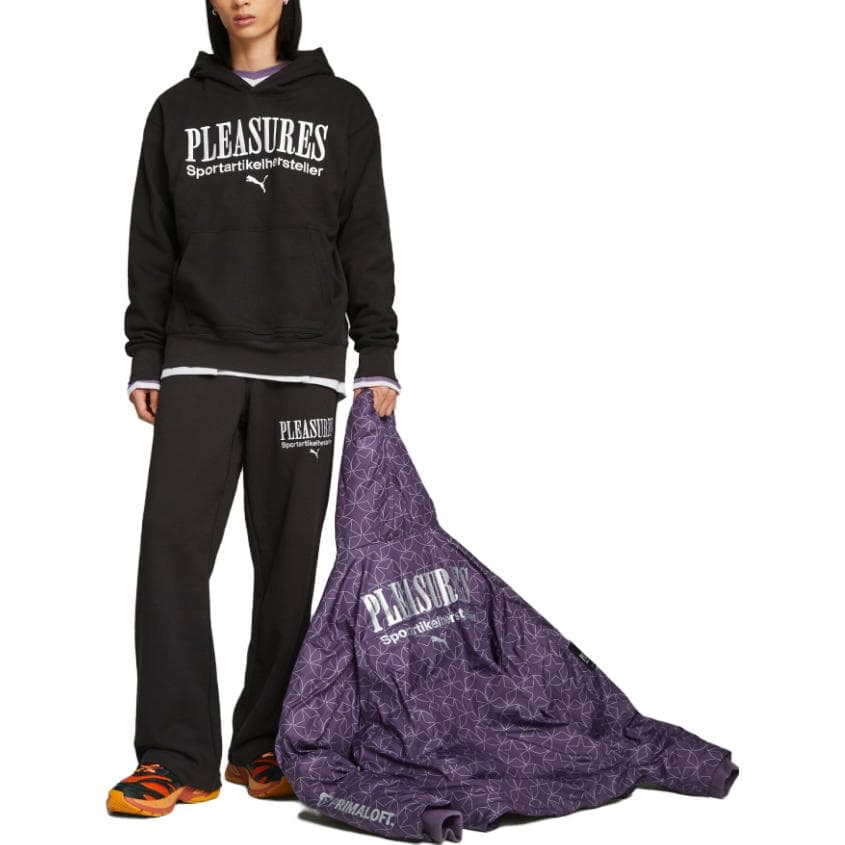 Кофта PUMA x PLEASURES Graphic Hoodie Sweatshirt Logo - изображение 3