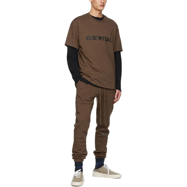 Кофта Fear of God Essentials FW20 Long sleeve Brown T - изображение 3