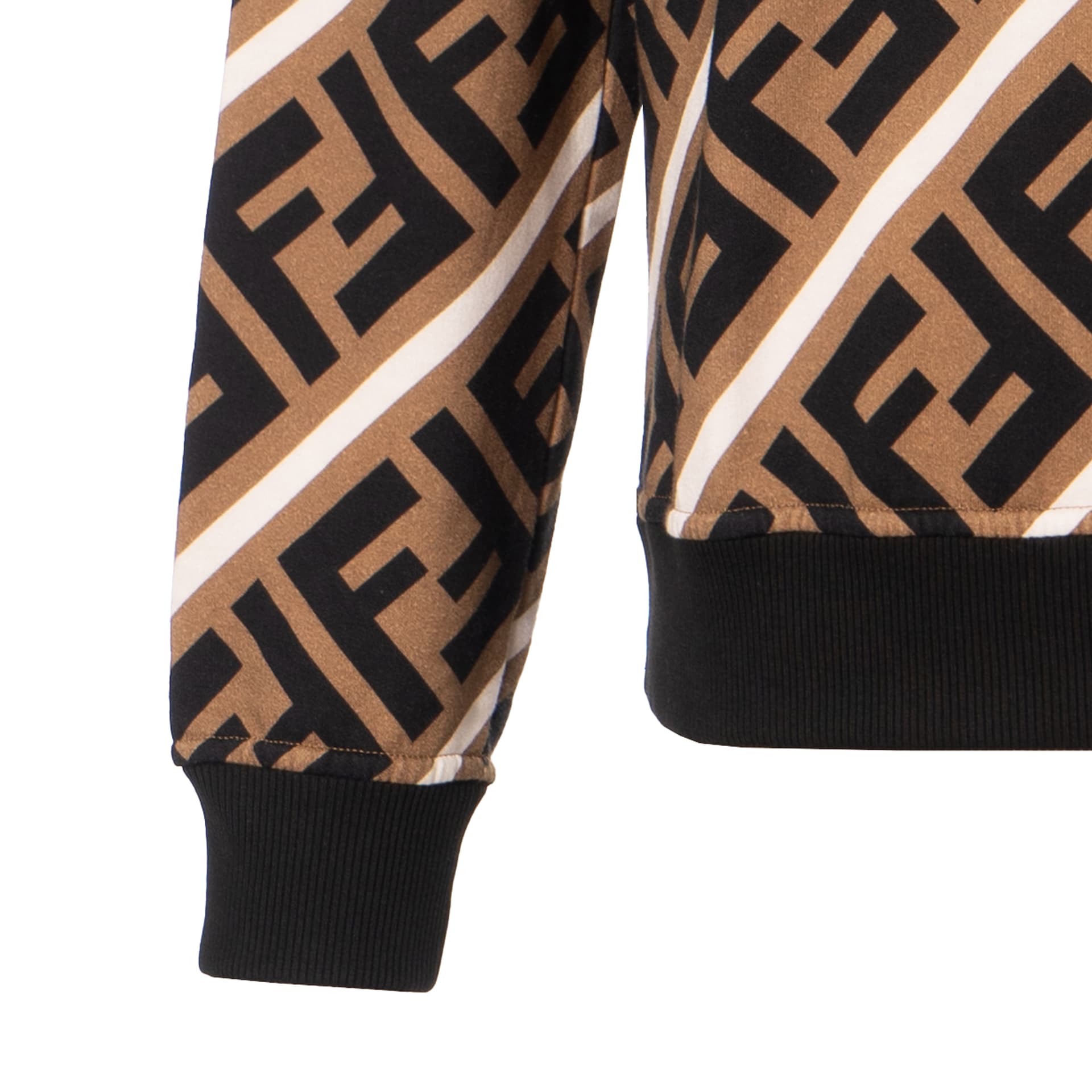 Кофта Fendi Letter Print Crewneck Sweatshirt Brown — фото 5
