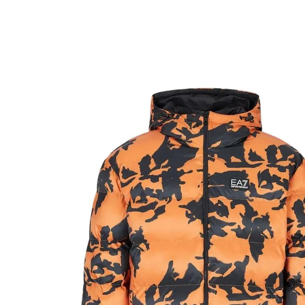 Зимняя куртка пуховик Emporio Armani EA7 FW22 Orange - изображение 4