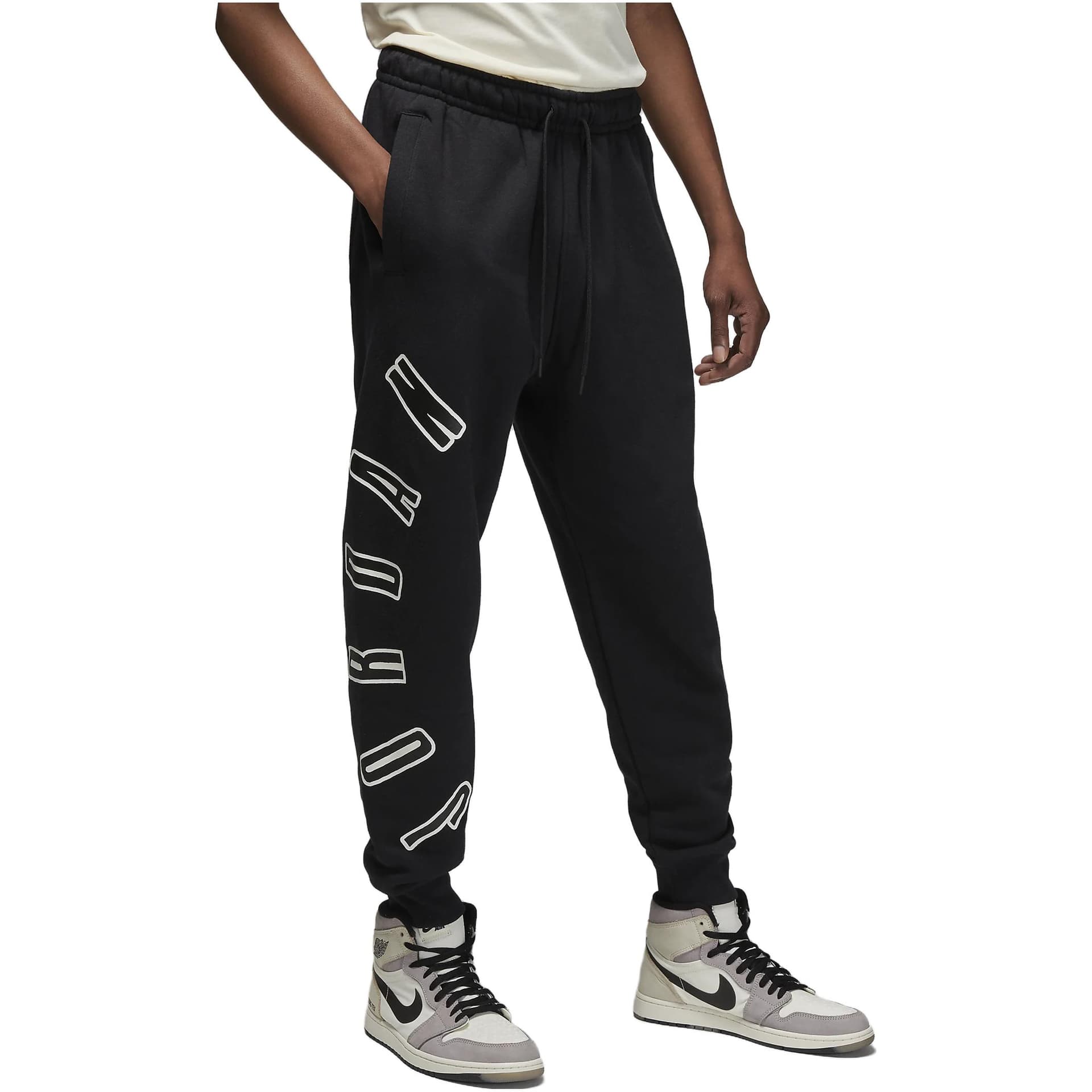 Штаны Jordan Logo Print Jogger Pants Black - изображение 5