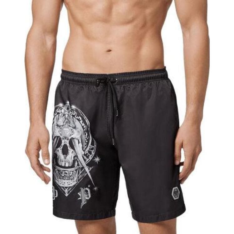 PHILIPP PLEIN SS23 Пляжные шорты Мужские Черные - изображение 3