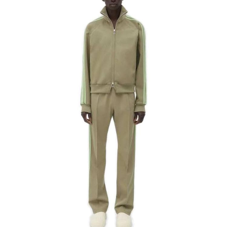 Куртка Bottega Veneta SS23 Striped Sleeve Jacket Green - изображение 2