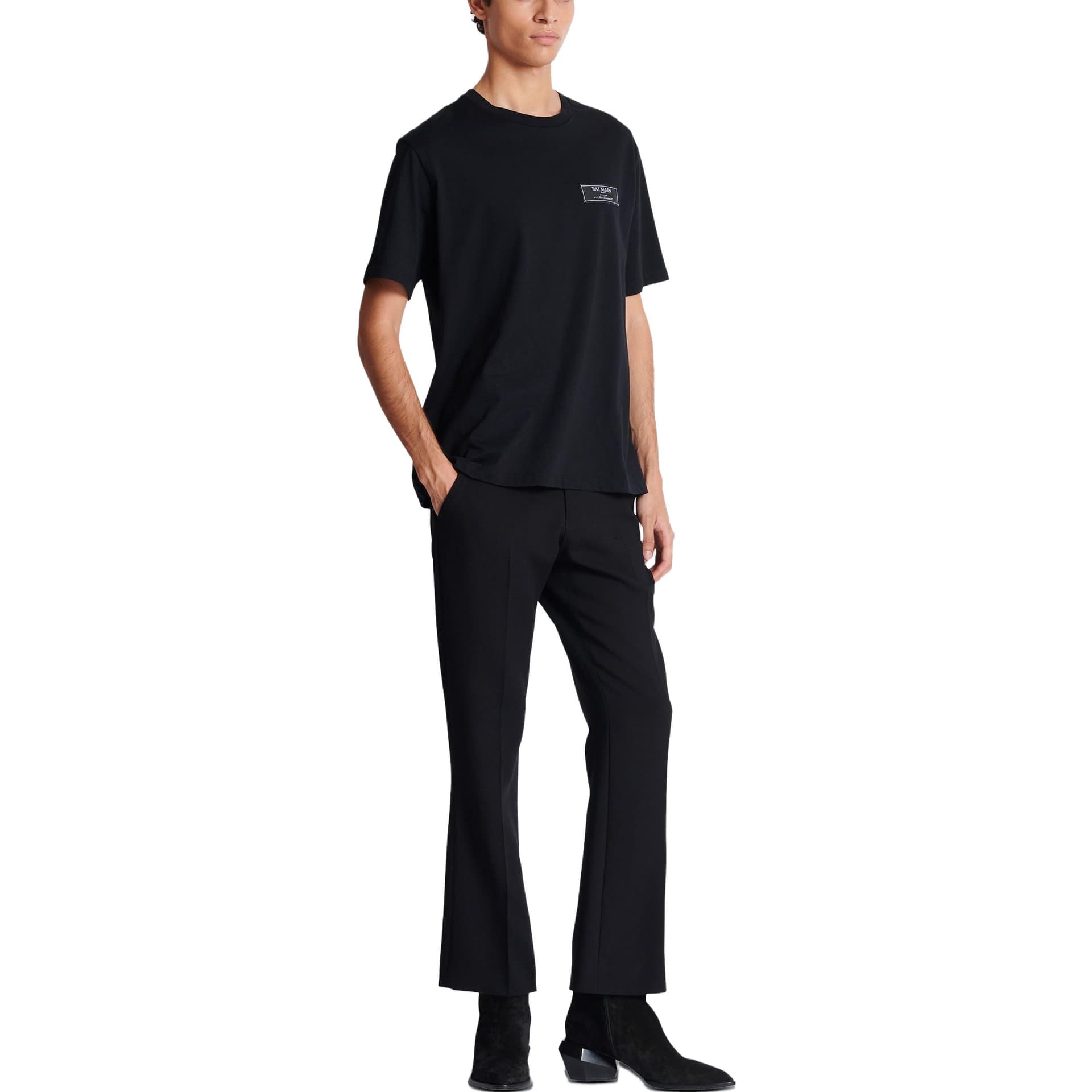 Футболка BALMAIN FW23 T-Shirt With Balmain Paris Label T - изображение 4
