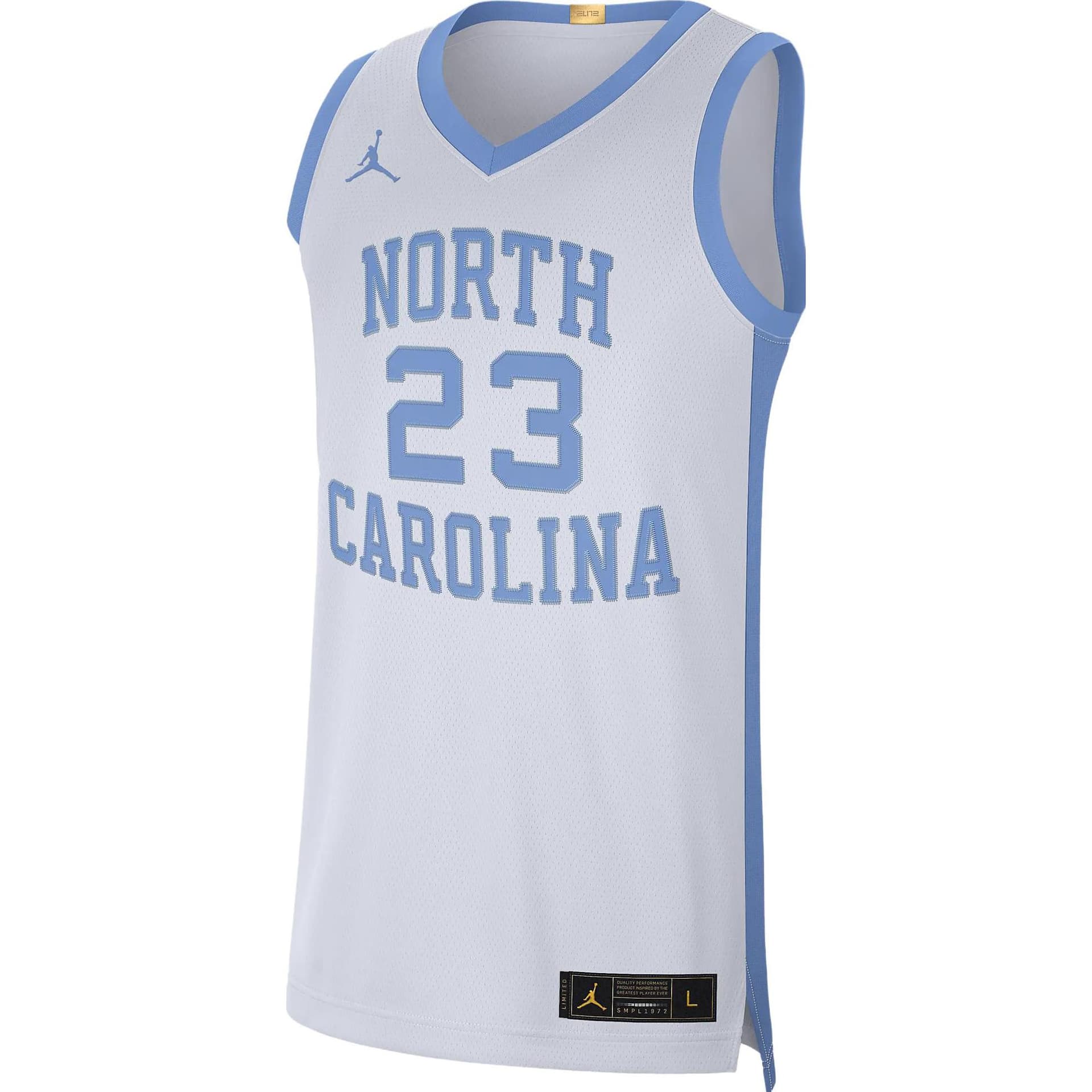 Баскетбольная майка Jordan 23 North Carolina White Blue - изображение 2