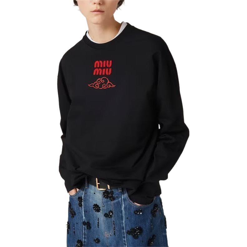Худи MIU MIU Cotton Jersey T-Shirt - изображение 3