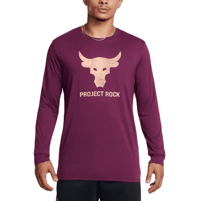 Футболка Under Armour Project Rock Project Rock T-Shirt Мужская Маленькие Звезды-Близнецы Фиолетовый - изображение 3