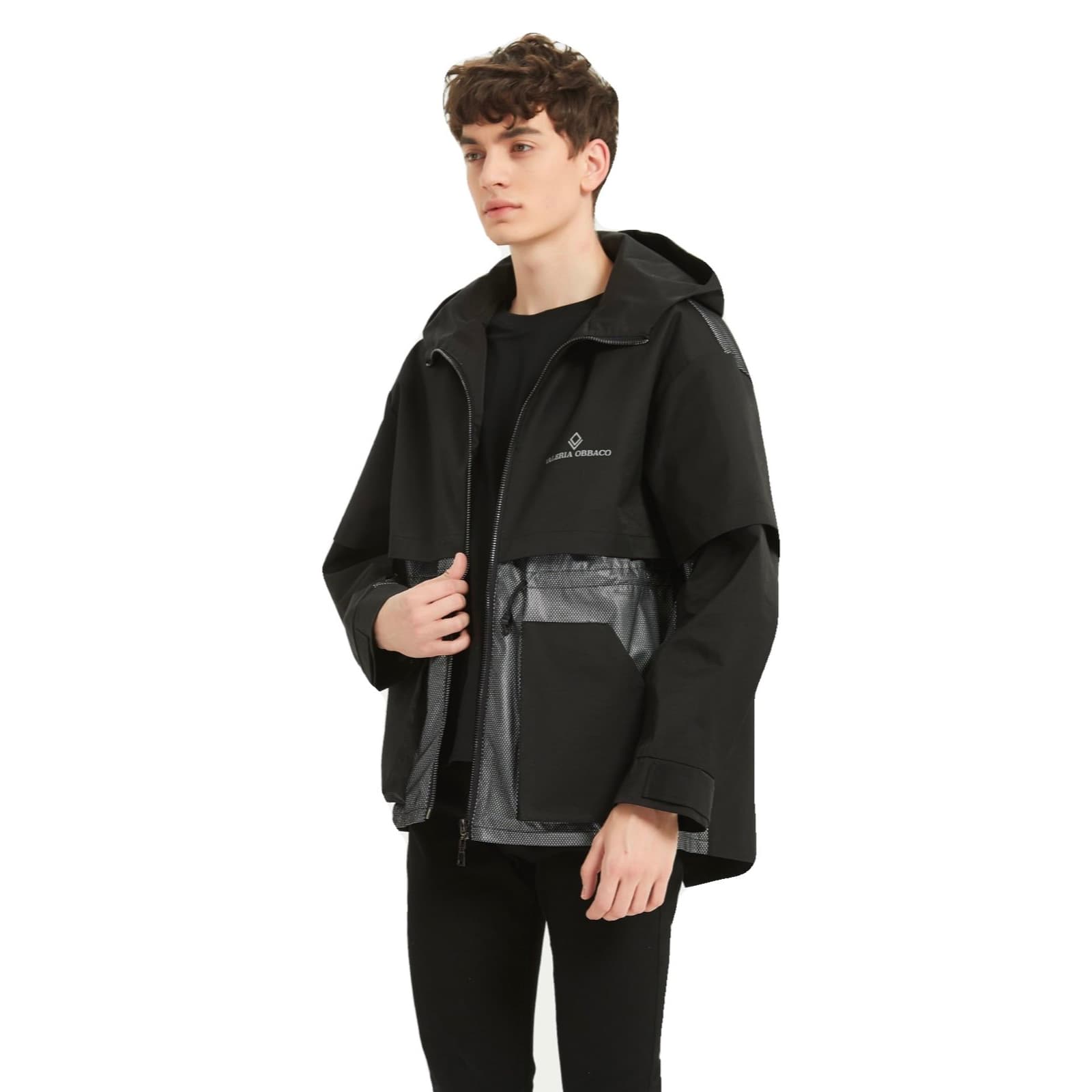 Куртка Valeria Obbaco SS21 Logo Reflective Mesh Hoodie Jacket - изображение 3