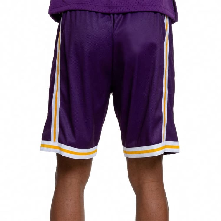 Баскетбольные шорты Mitchell & Ness Big Face Lakers 96-97 Retro Basketball Pants Purple - изображение 4