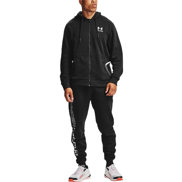 Куртка Under Armour Rival Fleece AMP Hoodie Black - изображение 4