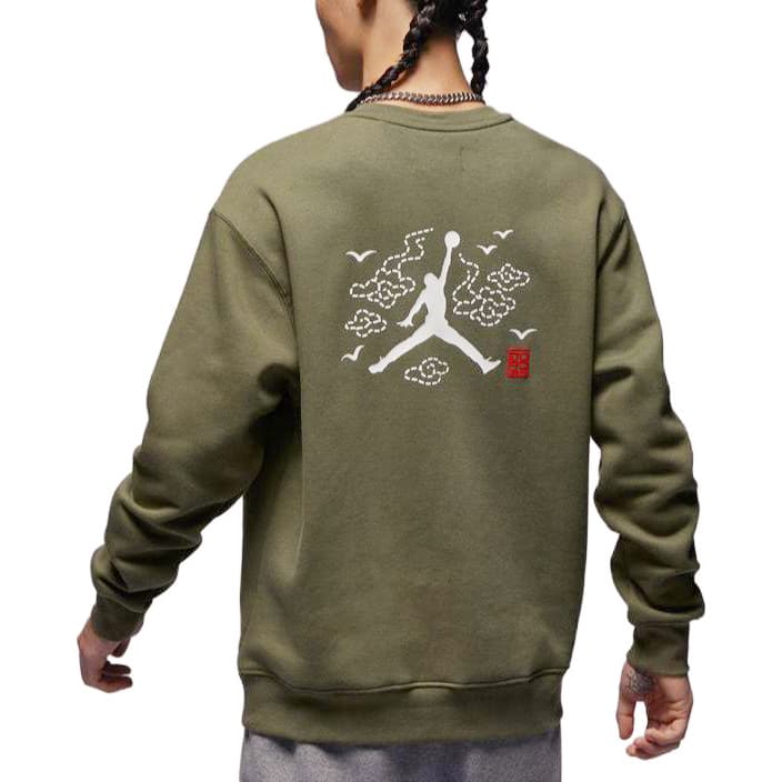 Кофта Jordan Essentials Crewneck Sweatshirt Olive - изображение 5
